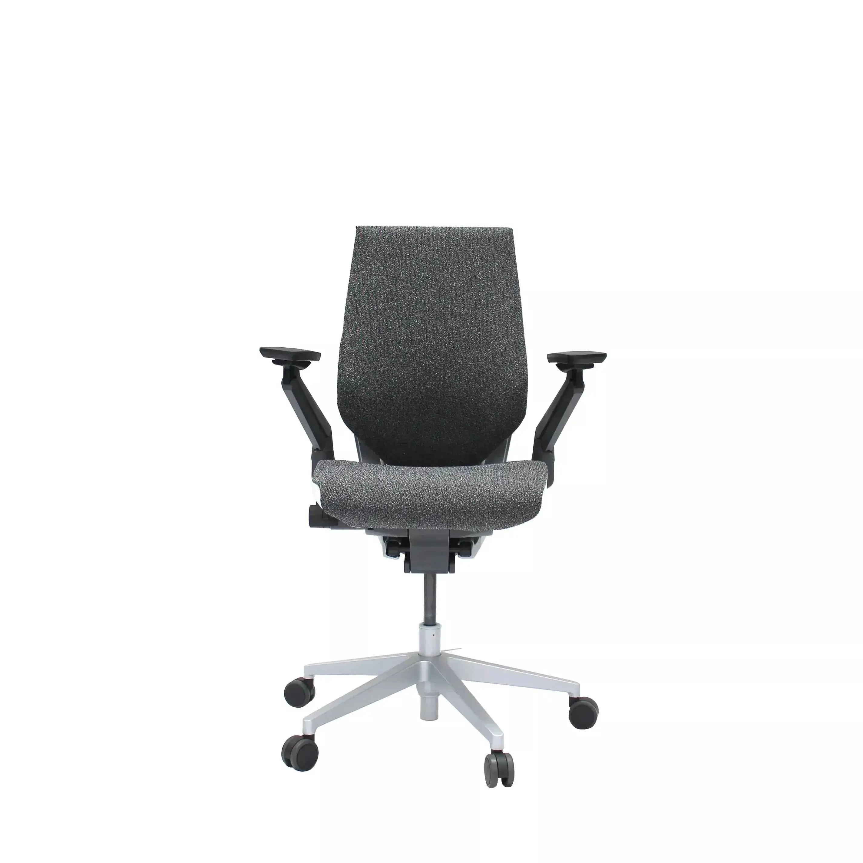 Steelcase Gesture Platinum Seagull / New Black Jack Soporte Lumbar Ajustable Office Chairs