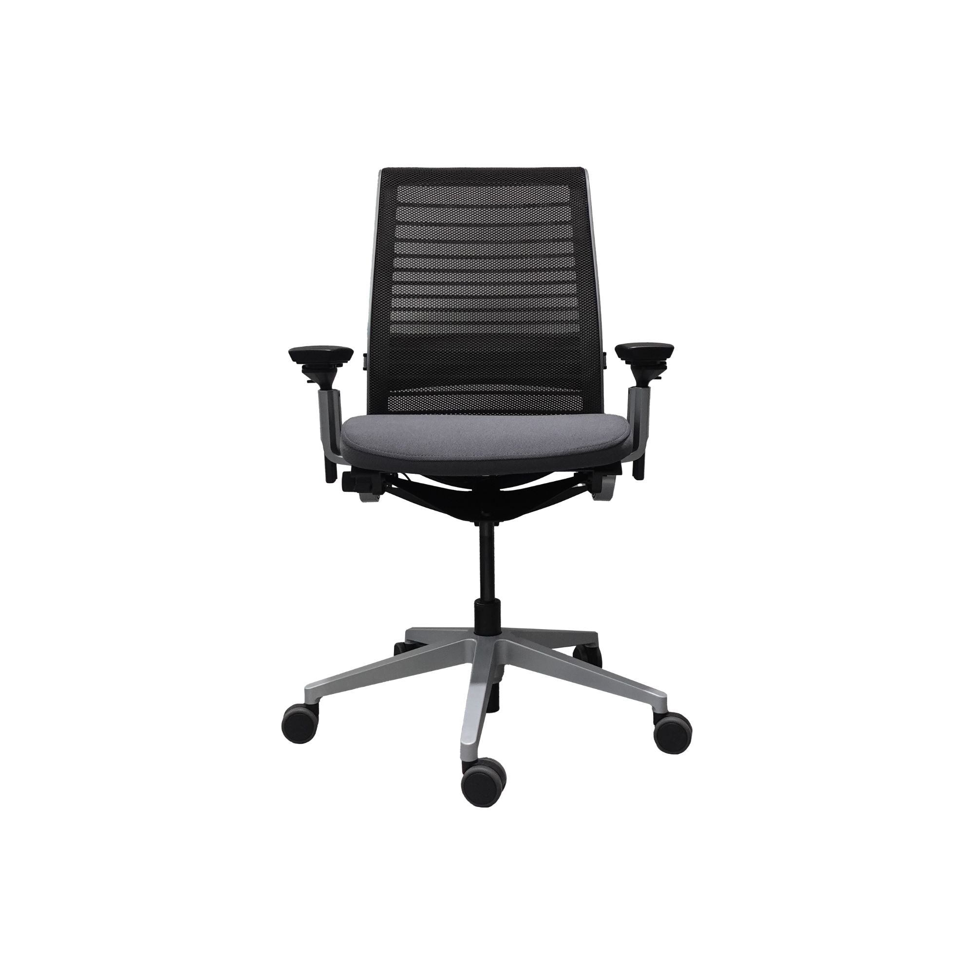 Platinum Metallic Monochromatic/ Graphite/ Platinum Back Support