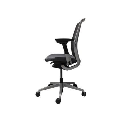Platinum Metallic Monochromatic/ Graphite/ Platinum Back Support