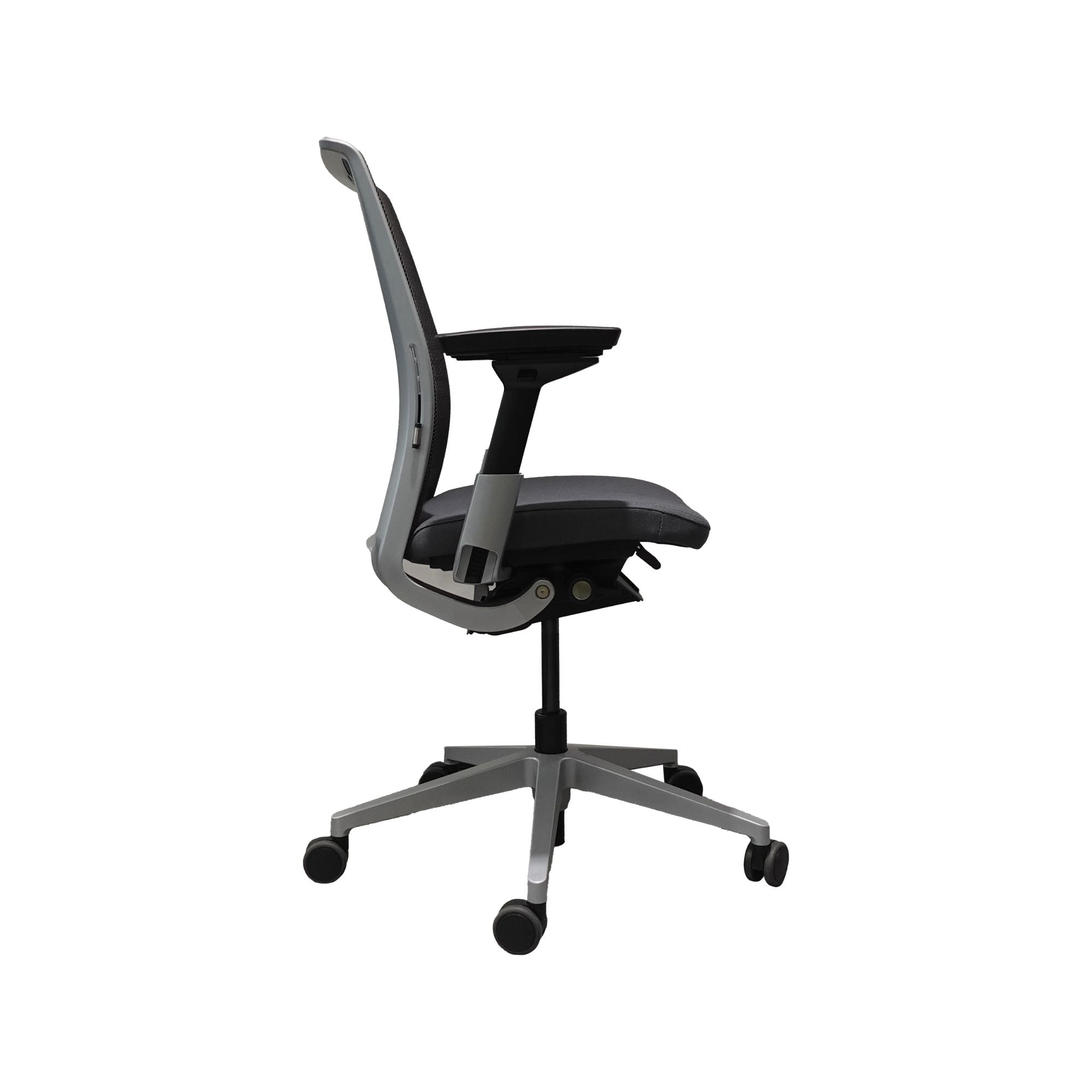 Platinum Metallic Monochromatic/ Graphite/ Platinum Back Support