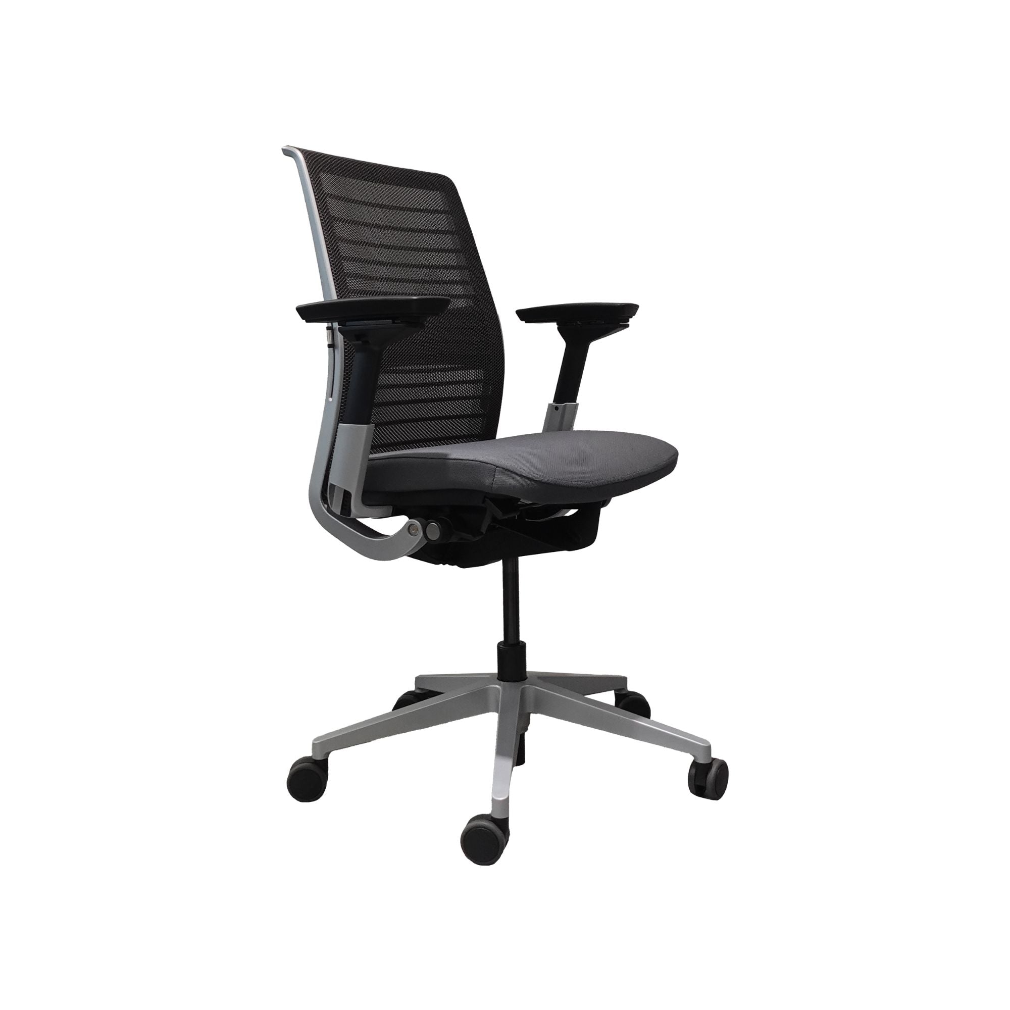 Platinum Metallic Monochromatic/ Graphite/ Platinum Back Support