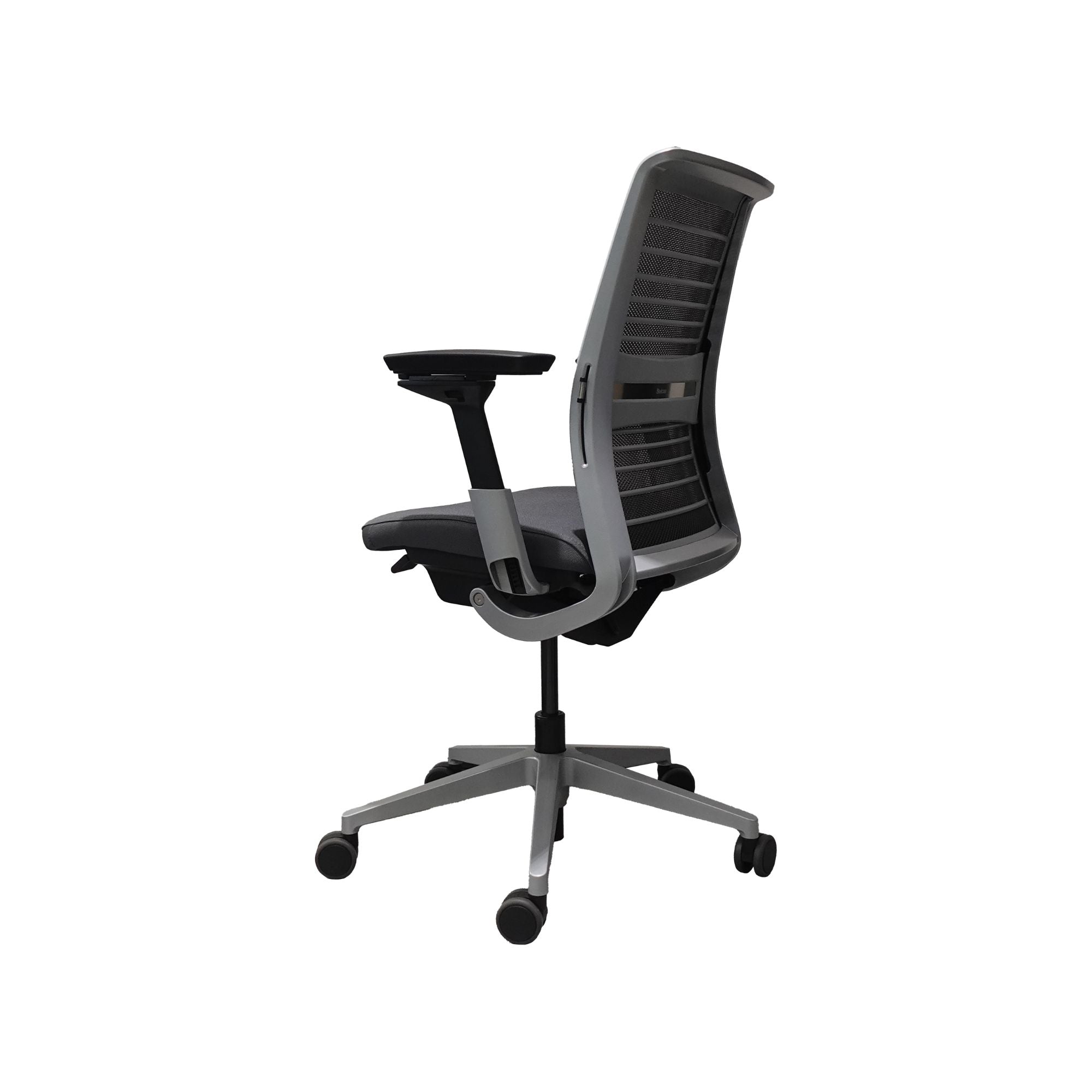 Platinum Metallic Monochromatic/ Graphite/ Platinum Back Support