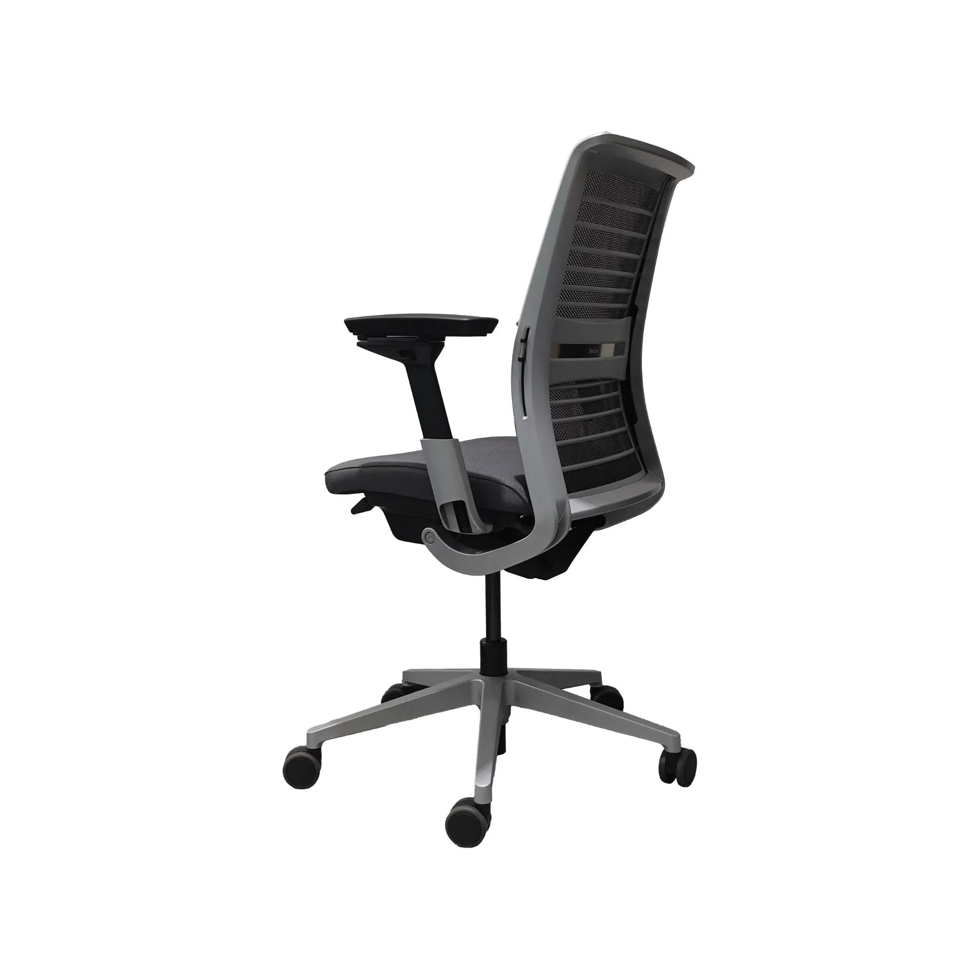 Platinum Metallic Monochromatic/ Graphite/ Platinum Back Support