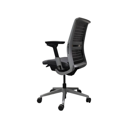 Platinum Metallic Monochromatic/ Graphite/ Platinum Back Support