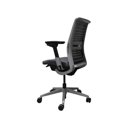 Platinum Metallic Monochromatic/ Graphite/ Platinum Back Support