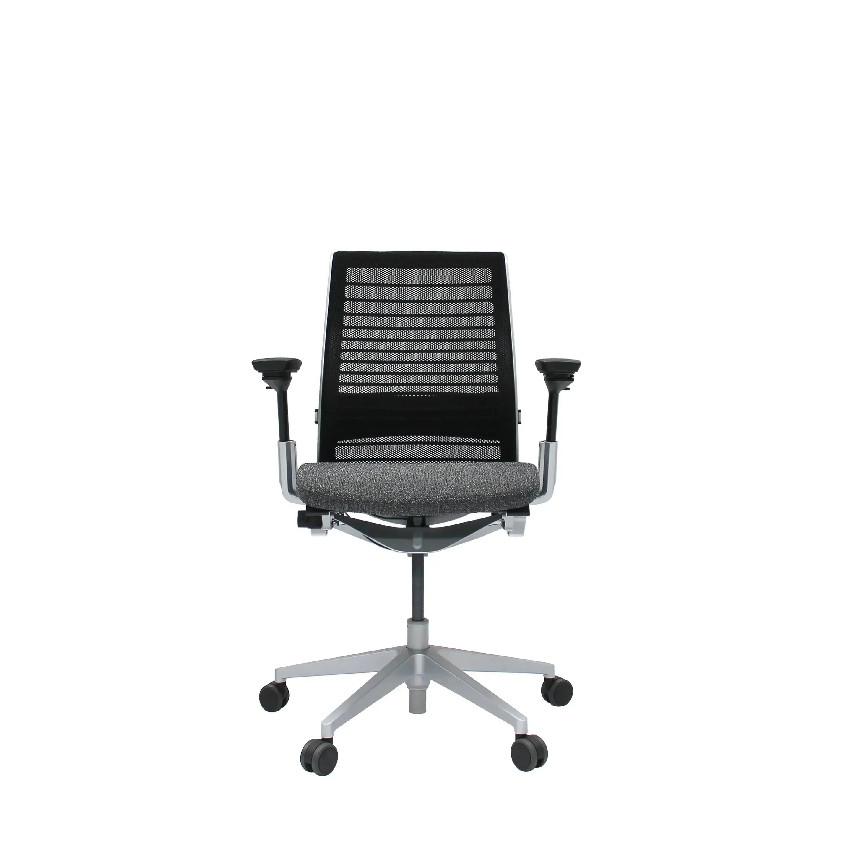 Steelcase Think Platinum Metallic / Black Jack Licorice Office Chairs