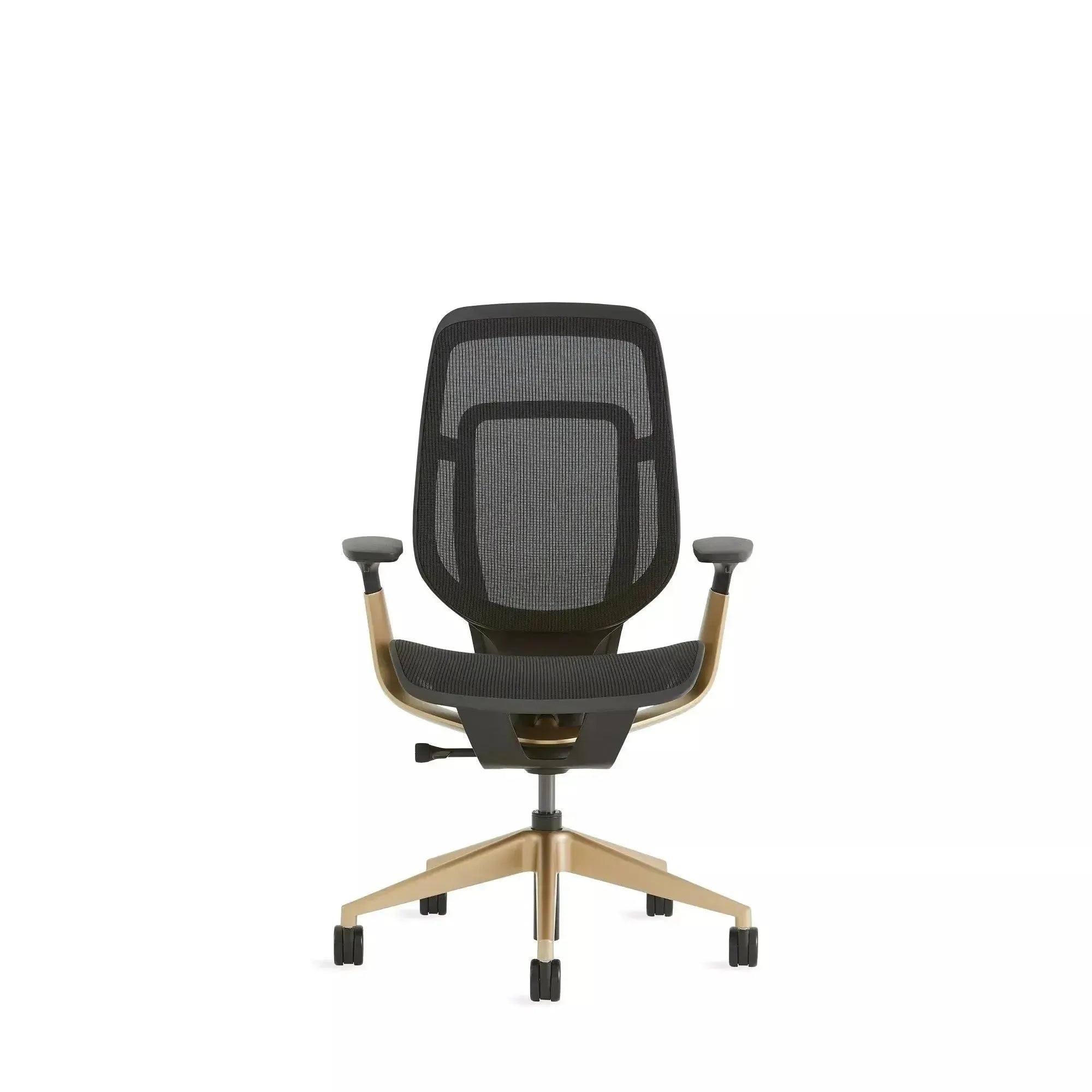 Imágenes del tapizado premium de la silla Steelcase Karman en color negro