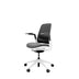 Silla ajustable Steelcase Series 1 en oficina moderna, combinando funcionalidad y estilo