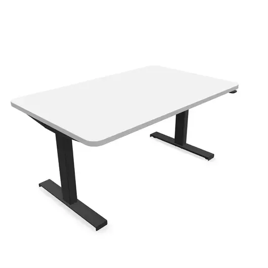 Steelcase Solo Sit-To-Stand Desk - Empleados Intel 30D X 48W (72.2Cm D 122Cm W) / Black Artic White