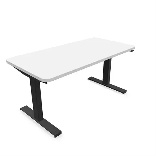 Steelcase Solo Sit-To-Stand Desk - Empleados Intel 24D X 48W (61Cm D 122Cm W) / Black Artic White