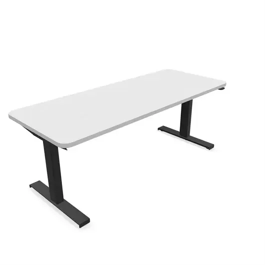 Steelcase Solo Sit-To-Stand Desk - Empleados Intel 24D X 60W (61Cm D 152.4Cm W) / Black Ash Noce