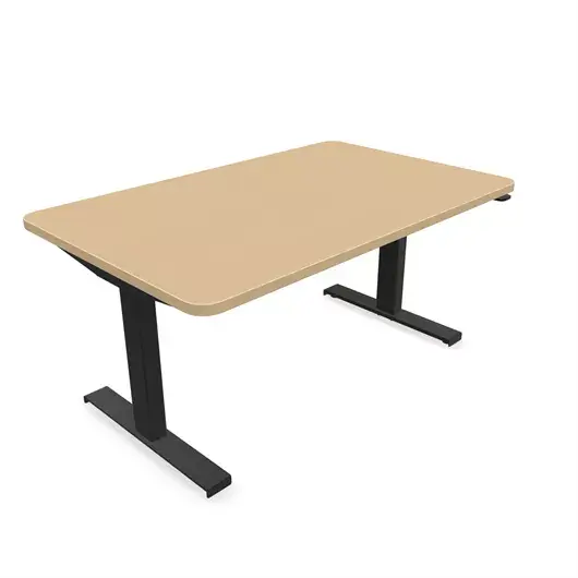 Steelcase Solo Sit-To-Stand Desk - Empleados Intel 30D X 48W (72.2Cm D 122Cm W) / Black Clear Oak