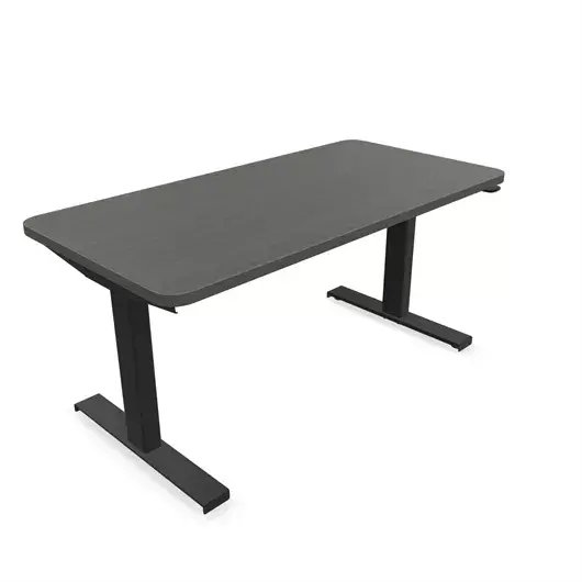 Steelcase Solo Sit-To-Stand Desk - Empleados Intel 24D X 48W (61Cm D 122Cm W) / Black Storm Noce