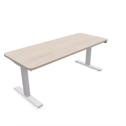 Steelcase Solo Sit-To-Stand Desk - Empleados Intel 24D X 60W (61Cm D 152.4Cm W) / Artic White Acacia